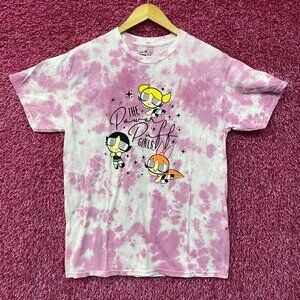 CN The Power Puff Girls Tie Dye Graphic Design T-Shirt Small